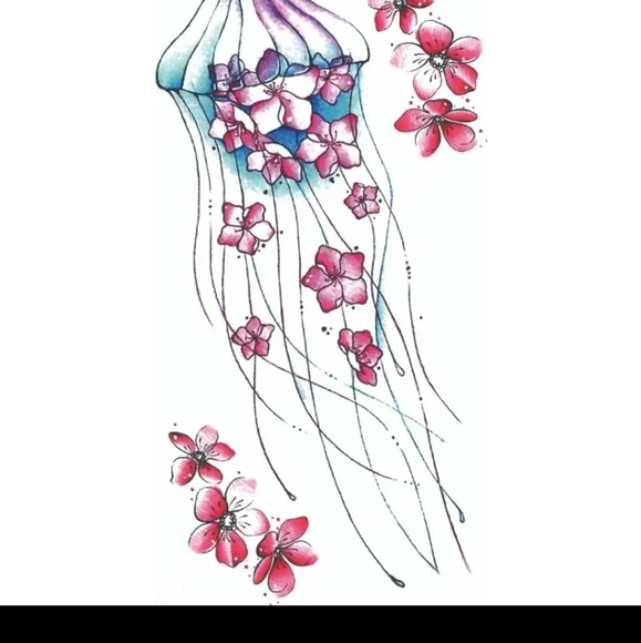 7 Pzs Temporary Tattoos Floral Pattern. Lasting 3-6 days - Picture 8 of 15